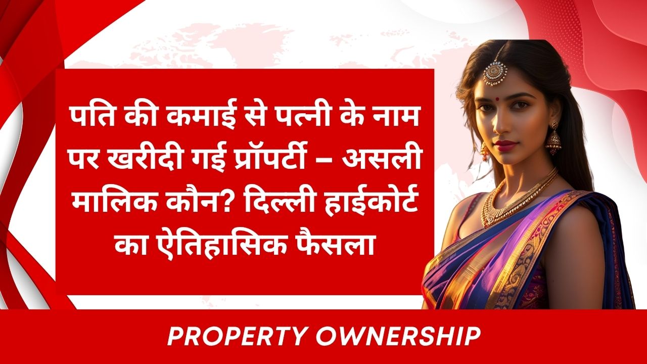पति की कमाई से पत्नी के नाम पर खरीदी गई प्रॉपर्टी – असली मालिक कौन? दिल्ली हाईकोर्ट का ऐतिहासिक फैसला 1 Property Ownership